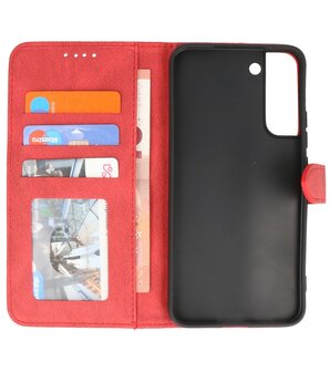 Samsung Galaxy S22 Plus Hoesje Portemonnee Book Case - Rood