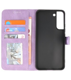 Samsung Galaxy S22 Plus Hoesje Portemonnee Book Case - Paars