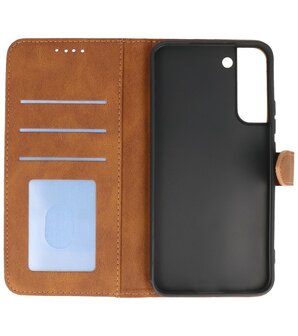 Samsung Galaxy S22 Plus Hoesje Portemonnee Book Case - Bruin