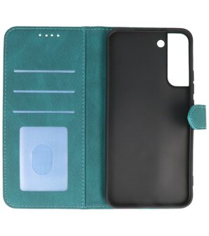 Samsung Galaxy S22 Plus Hoesje Portemonnee Book Case - Donker Groen