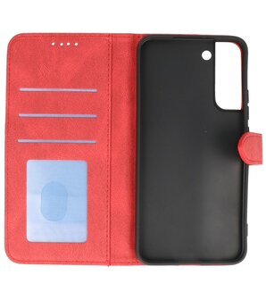 Samsung Galaxy S22 Hoesje Portemonnee Book Case - Rood