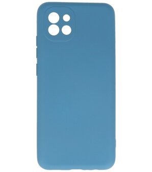 2.0mm Dikke Fashion Telefoonhoesje - Siliconen Hoesje voor Samsung Galaxy A03 - Navy