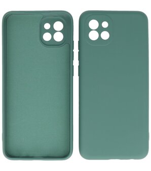 2.0mm Dikke Fashion Telefoonhoesje - Siliconen Hoesje voor Samsung Galaxy A03 - Donker Groen