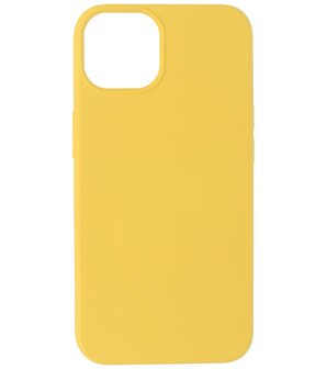 iPhone 14 Plus Hoesje - 2.0mm Dikke Fashion Telefoonhoesje Backcover - Geel