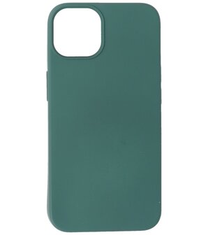 iPhone 14 Plus Hoesje - 2.0mm Dikke Fashion Telefoonhoesje Backcover - Donker Groen