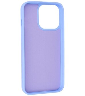 iPhone 14 Pro Hoesje - 2.0mm Dikke Fashion Telefoonhoesje Backcover - Paars