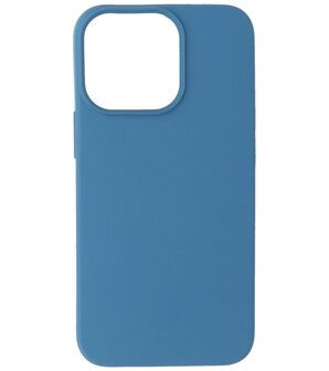 iPhone 14 Pro Max Hoesje - 2.0mm Dikke Fashion Telefoonhoesje Backcover - Navy