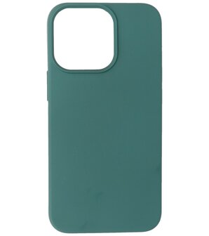 iPhone 14 Pro Max Hoesje - 2.0mm Dikke Fashion Telefoonhoesje Backcover - Donker Groen