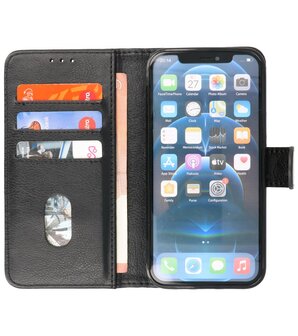 iPhone 14 Hoesje Book Case Telefoonhoesje Zwart