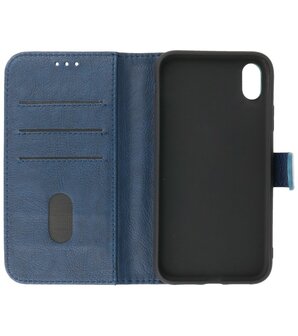 iPhone Xs Hoesje Book Case Telefoonhoesje Navy