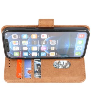 iPhone Xs Hoesje Book Case Telefoonhoesje Bruin