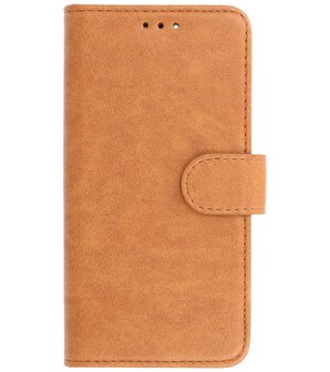 iPhone Xs Hoesje Book Case Telefoonhoesje Bruin