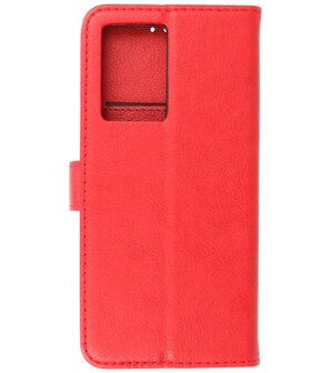 Oppo A77 5G &amp; Oppo A57 5G Hoesje Book Case Portemonnee Telefoonhoesje - Rood