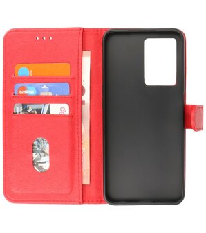 Oppo A77 5G &amp; Oppo A57 5G Hoesje Book Case Portemonnee Telefoonhoesje - Rood