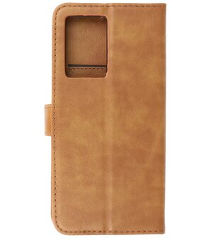 Oppo A77 5G &amp; Oppo A57 5G Hoesje Book Case Portemonnee Telefoonhoesje - Bruin