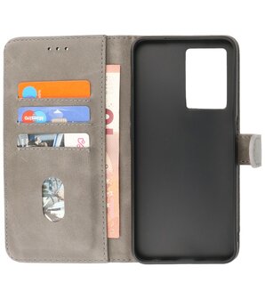 Oppo A77 5G &amp; Oppo A57 5G Hoesje Book Case Portemonnee Telefoonhoesje - Grijs