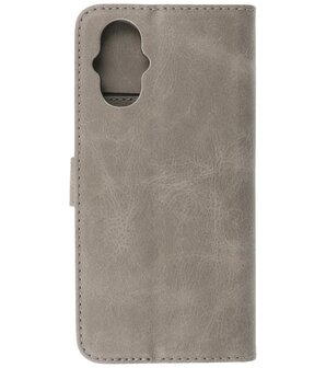 Oppo Reno 8 Lite Hoesje Book Case Portemonnee Telefoonhoesje - Grijs