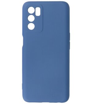 2.0mm Dikke Fashion Telefoonhoesje - Siliconen Hoesje voor Oppo A16 - Navy