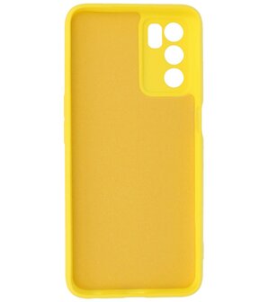 2.0mm Dikke Fashion Telefoonhoesje - Siliconen Hoesje voor Oppo A16 - Geel