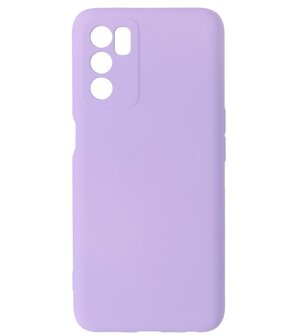 2.0mm Dikke Fashion Telefoonhoesje - Siliconen Hoesje voor Oppo A16 - Paars