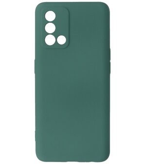 2.0mm Dikke Fashion Telefoonhoesje - Siliconen Hoesje voor Oppo A74 4G - A95 4G - Donker Groen