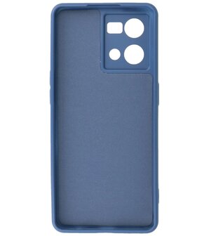 2.0mm Dikke Fashion Telefoonhoesje - Siliconen Hoesje voor Oppo Reno 8 4G - Navy