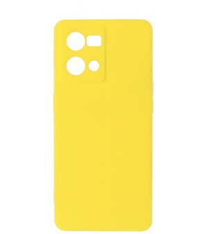 2.0mm Dikke Fashion Telefoonhoesje - Siliconen Hoesje voor Oppo Reno 8 4G - Geel