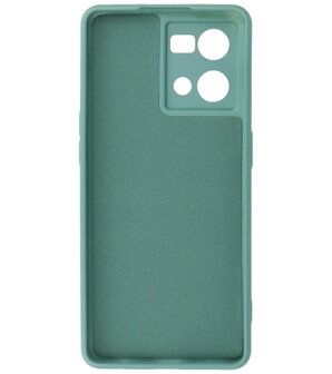 2.0mm Dikke Fashion Telefoonhoesje - Siliconen Hoesje voor Oppo Reno 8 4G - Donker Groen