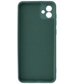 2.0mm Dikke Fashion Telefoonhoesje - Siliconen Hoesje voor Samsung Galaxy A04 - Donker Groen