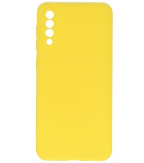 2.0mm Dikke Fashion Telefoonhoesje - Siliconen Hoesje voor Samsung Galaxy A50 - Geel