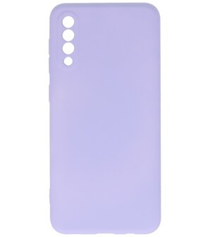 2.0mm Dikke Fashion Telefoonhoesje - Siliconen Hoesje voor Samsung Galaxy A50 - Paars