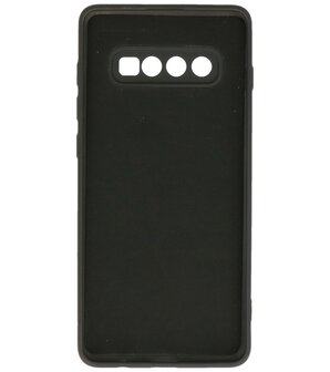 2.0mm Dikke Fashion Telefoonhoesje - Siliconen Hoesje voor Samsung Galaxy S10 Plus - Zwart