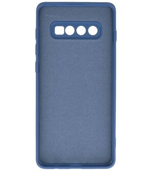 2.0mm Dikke Fashion Telefoonhoesje - Siliconen Hoesje voor Samsung Galaxy S10 Plus - Navy