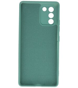 2.0mm Dikke Fashion Telefoonhoesje - Siliconen Hoesje voor Samsung Galaxy S10 Lite - Donker Groen