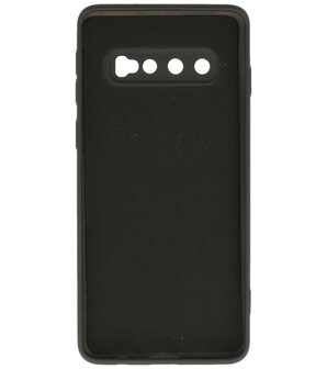 2.0mm Dikke Fashion Telefoonhoesje - Siliconen Hoesje voor Samsung Galaxy S10 - Zwart