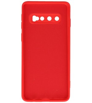 2.0mm Dikke Fashion Telefoonhoesje - Siliconen Hoesje voor Samsung Galaxy S10 - Rood