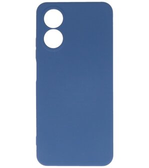 2.0mm Dikke Fashion Telefoonhoesje - Siliconen Hoesje voor Oppo A17 - Navy