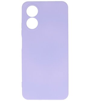 2.0mm Dikke Fashion Telefoonhoesje - Siliconen Hoesje voor Oppo A17 - Paars