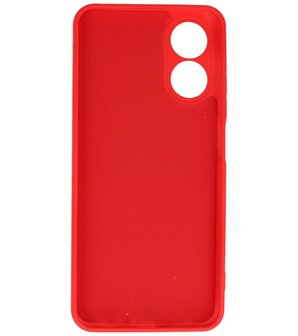 2.0mm Dikke Fashion Telefoonhoesje - Siliconen Hoesje voor Oppo A17 - Rood