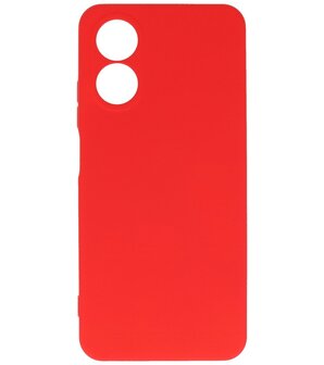 2.0mm Dikke Fashion Telefoonhoesje - Siliconen Hoesje voor Oppo A17 - Rood