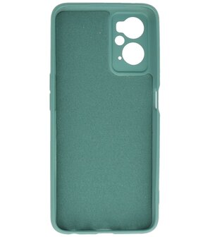 2.0mm Dikke Fashion Telefoonhoesje - Siliconen Hoesje voor Oppo A96 - Donker Groen