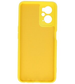 2.0mm Dikke Fashion Telefoonhoesje - Siliconen Hoesje voor Oppo A96 - Geel
