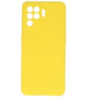 2.0mm Dikke Fashion Telefoonhoesje - Siliconen Hoesje voor Oppo A94 4G - Geel