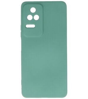2.0mm Dikke Fashion Telefoonhoesje - Siliconen Hoesje voor Xiaomi Poco F4 - Donker Groen