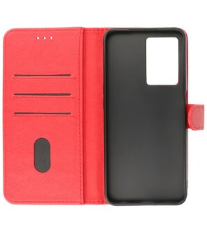 Oppo A57s - A77s - A77 4G Hoesje Book Case Portemonnee Telefoonhoesje - Rood