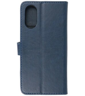 Oppo A17 Hoesje Book Case Portemonnee Telefoonhoesje - Navy