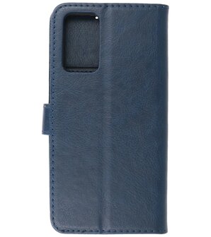 Oppo A96 Hoesje Book Case Portemonnee Telefoonhoesje - Navy