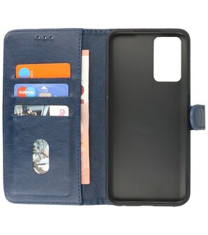 Oppo A96 Hoesje Book Case Portemonnee Telefoonhoesje - Navy