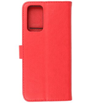 Oppo A96 Hoesje Book Case Portemonnee Telefoonhoesje - Rood