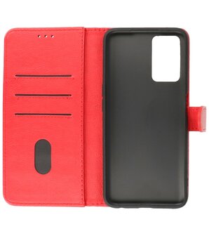 Oppo A96 Hoesje Book Case Portemonnee Telefoonhoesje - Rood